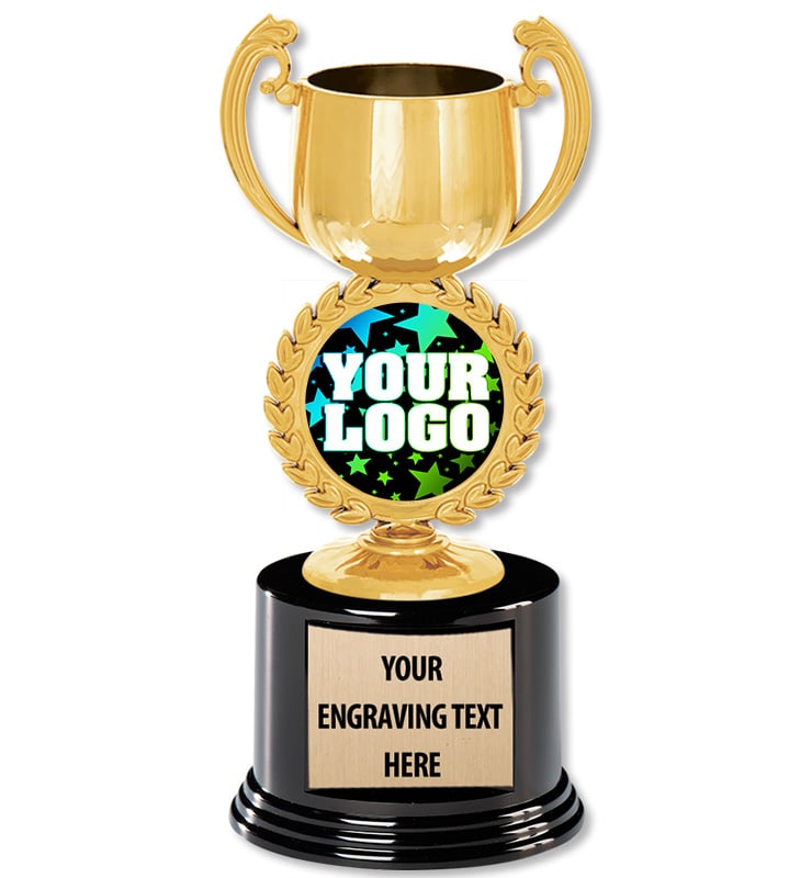 8" Gold Chaplet Cup Deluxe Trophy