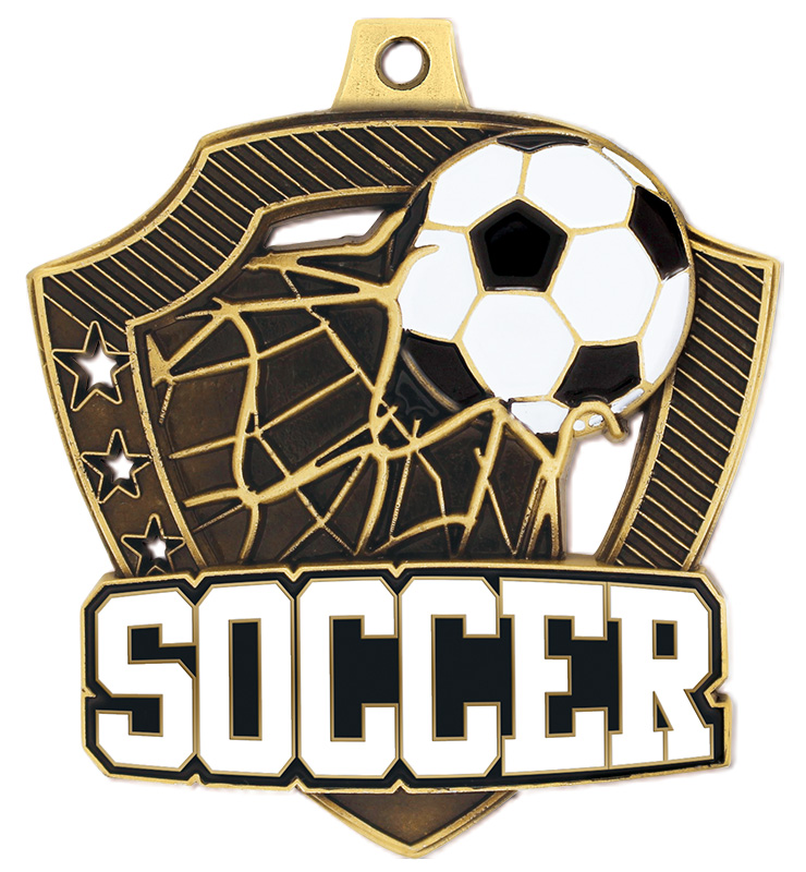 2 1/4" Soccer Shieldz Medals