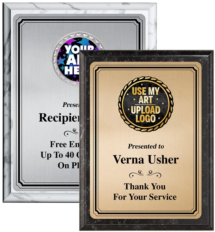 Gold Or Silver Full Plate Insert Plaques