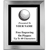 Platinum Golf Frame Plaque