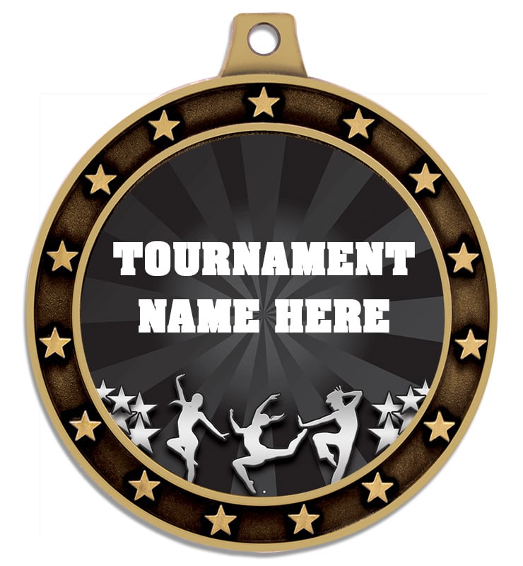 2 1/2" Custom Text Dance Medals