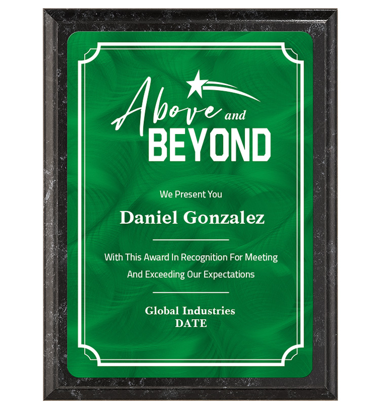 Above & Beyond Metallix Plaque