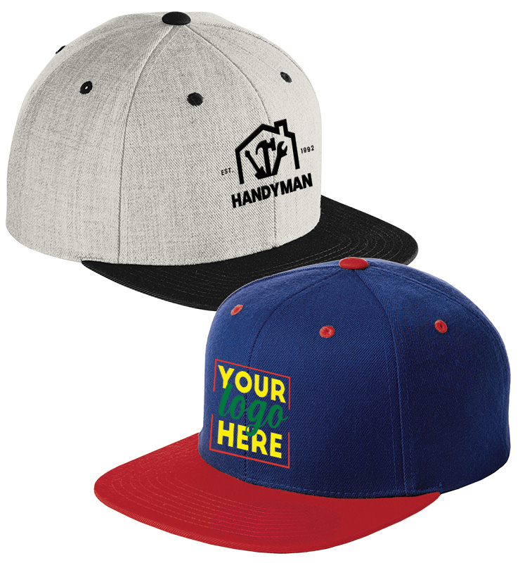 Flat Bill Snapback Cap