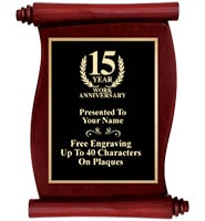 Scroll Rosewood Plaque