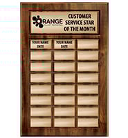 24 Plate Cherry Wood Perpetual Plaque