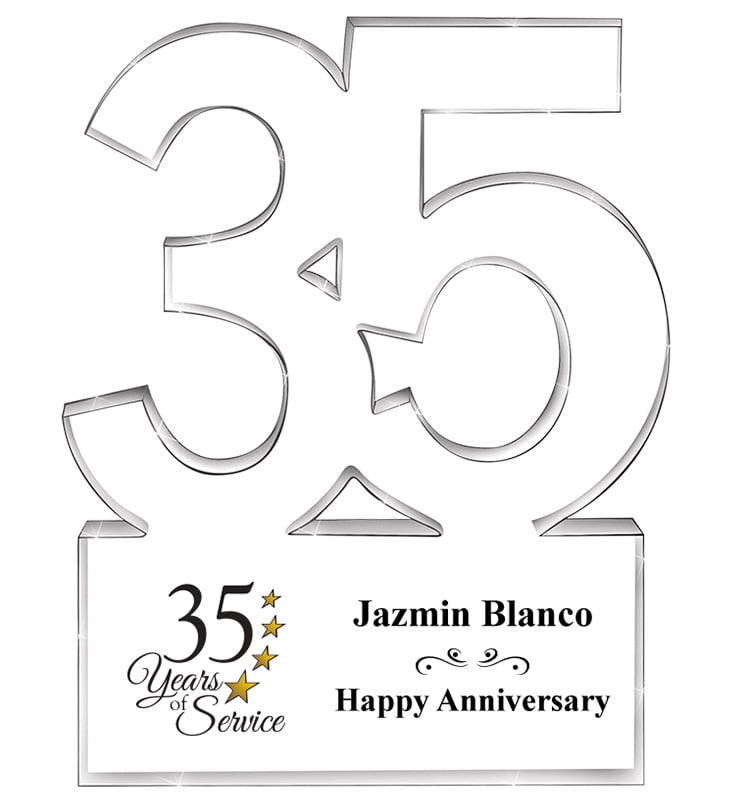 35 Years Of Service Acrylic