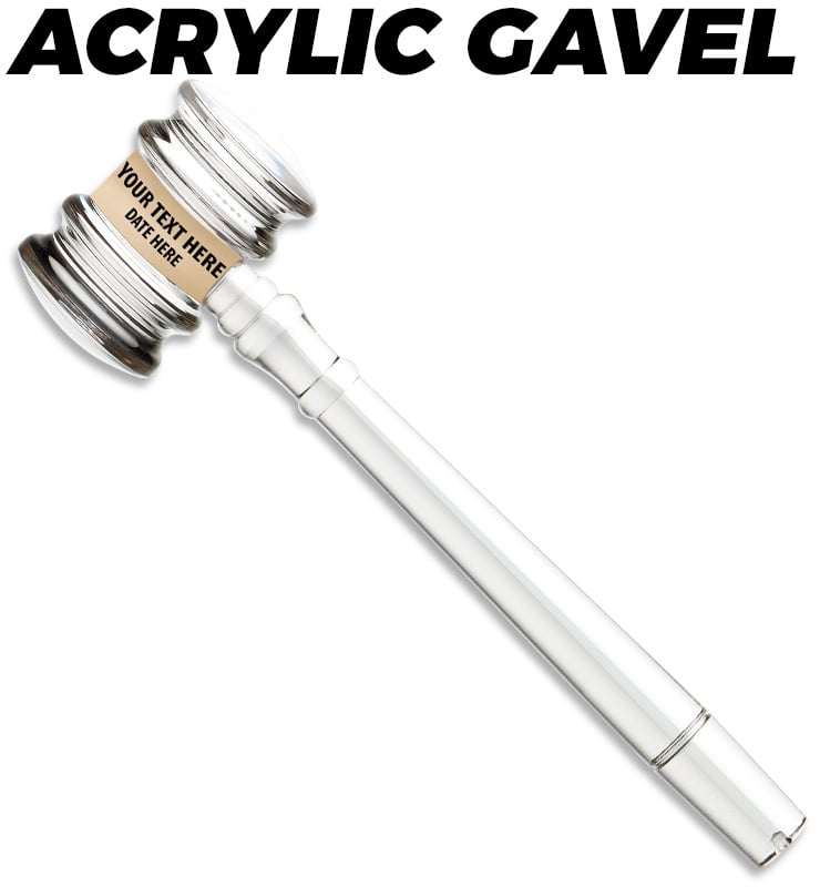7 1/4" Acrylic Gavel