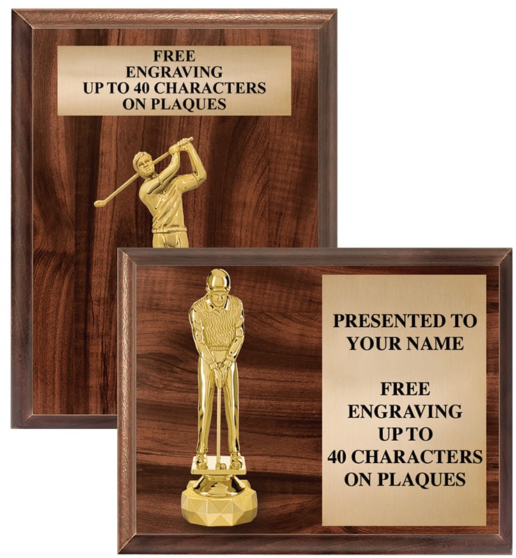 Golf Figurine Plaques