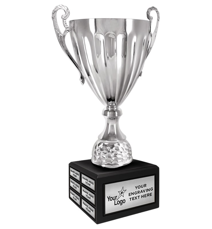 16 3/4" Silver Metal Cup Perpetual Trophy