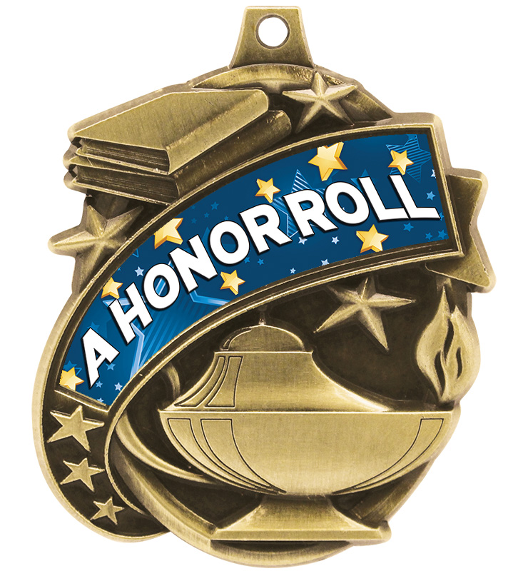 2 1/4" Kudos A Honor Roll Medal