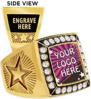 Custom Crystal Premiere Engrave Rings