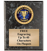 Black Marbleized Vertical Insert Plaques