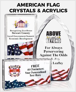 American Flag Crystals And Acrylics