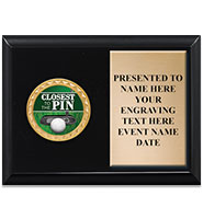 Black Shiny Golf Horizontal Insert Plaque