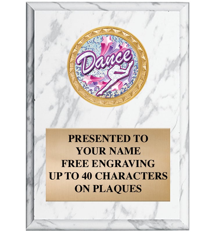 White Marbleized Vertical Insert Plaques