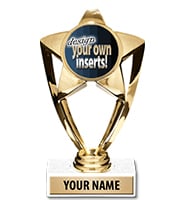 Shiny Gold Star Custom Insert Trophy