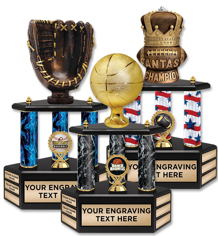 3 Poster Sports Sculpture Perpetual Trophy