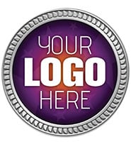 1.25" Round Insert Silver Pin