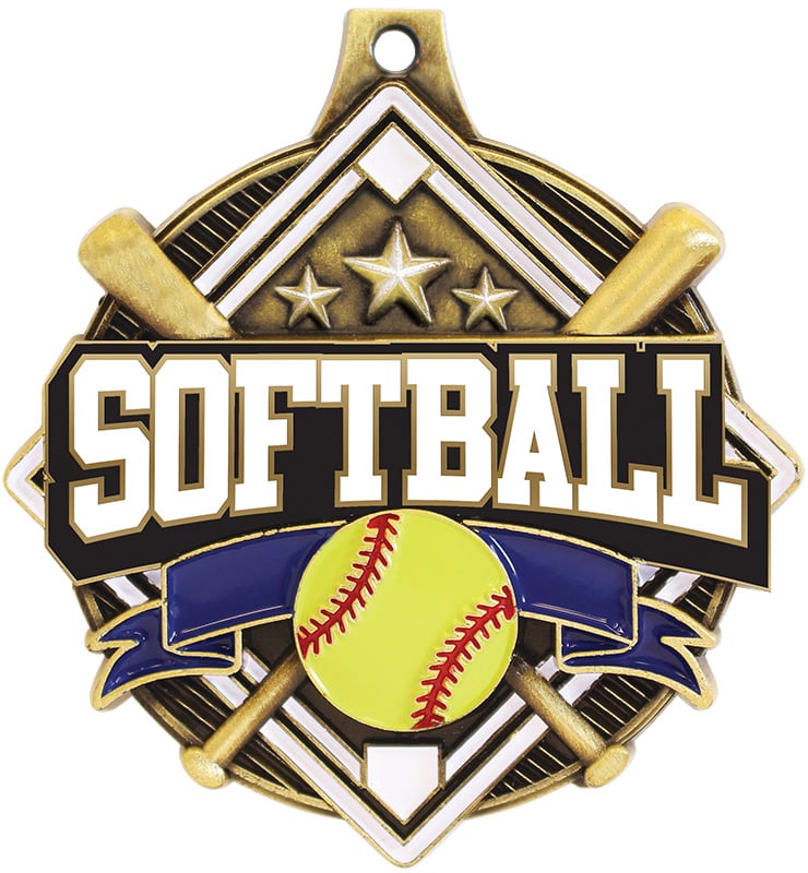2 1/4" Softball Shieldz Medals