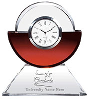 Everlasting Ruby Crystal Clock