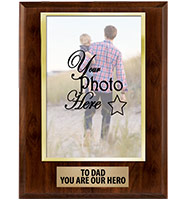 Wood Vertical Slide-In Photo Frame Plaque