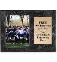 Black Marbleized Horizontal Photo Plaque