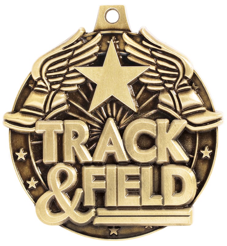 2" Track/Field Winged Foot Medals