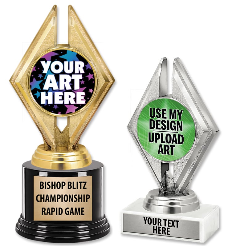 Gold And Silver Monte Insert Trophies