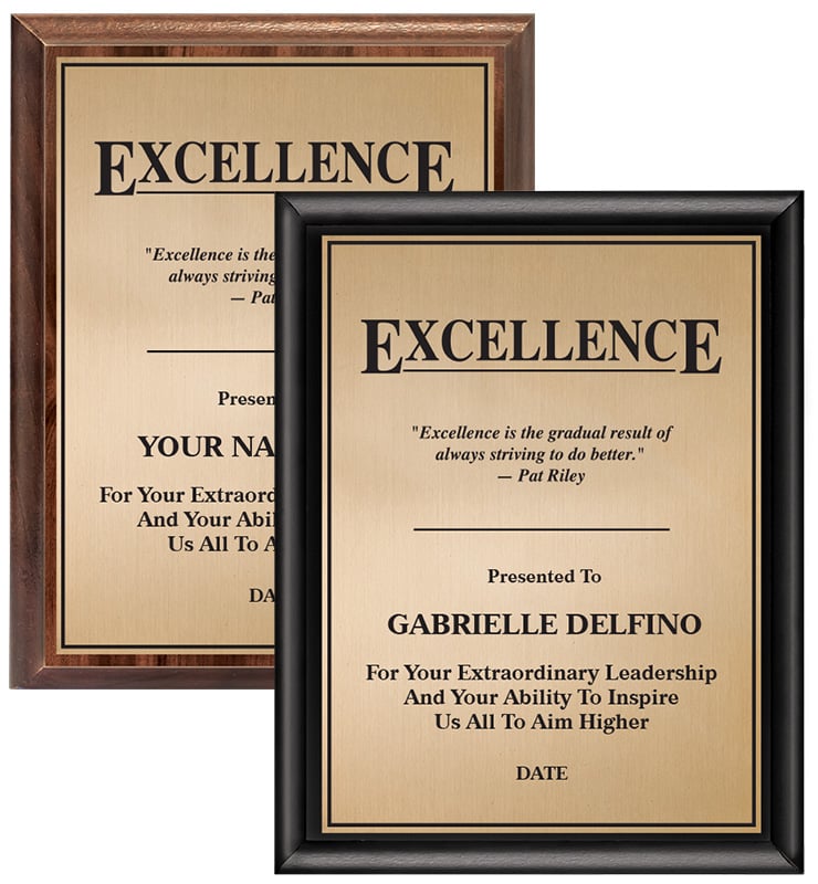 Excellence Motivational Plaque