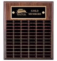 72 Plate Large Walnut Perpetual Plaque