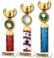 Gold Cup Insert Column Trophy