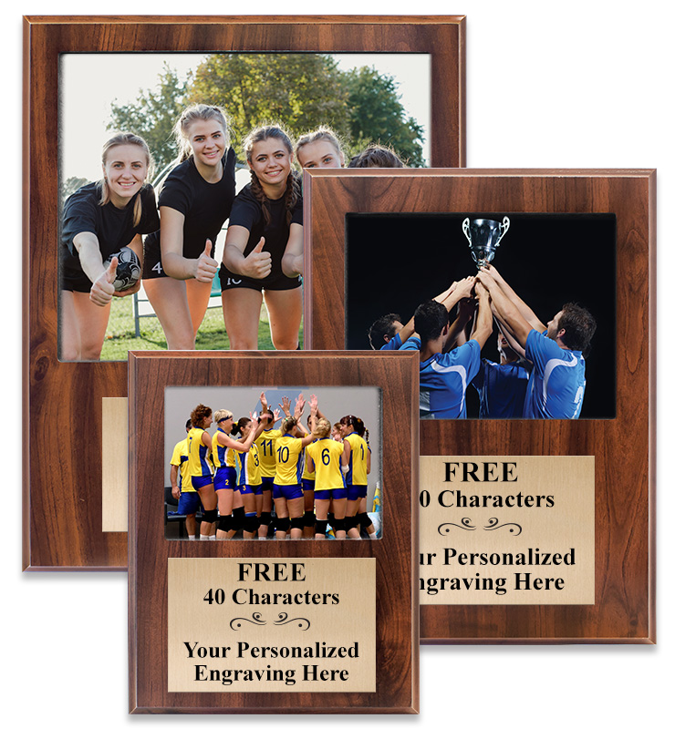 Vertical Team Photo Plaque