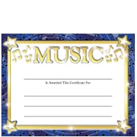 Music Foil Certificate
