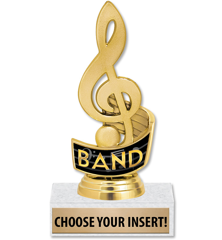 Treble Clef Band Insert Trophy