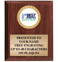 5"x7" Best Robotics Plaque