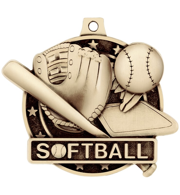 2" Softball Medals