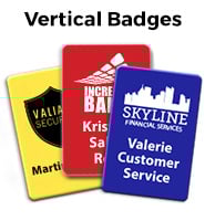 Vertical Trade Show Badge