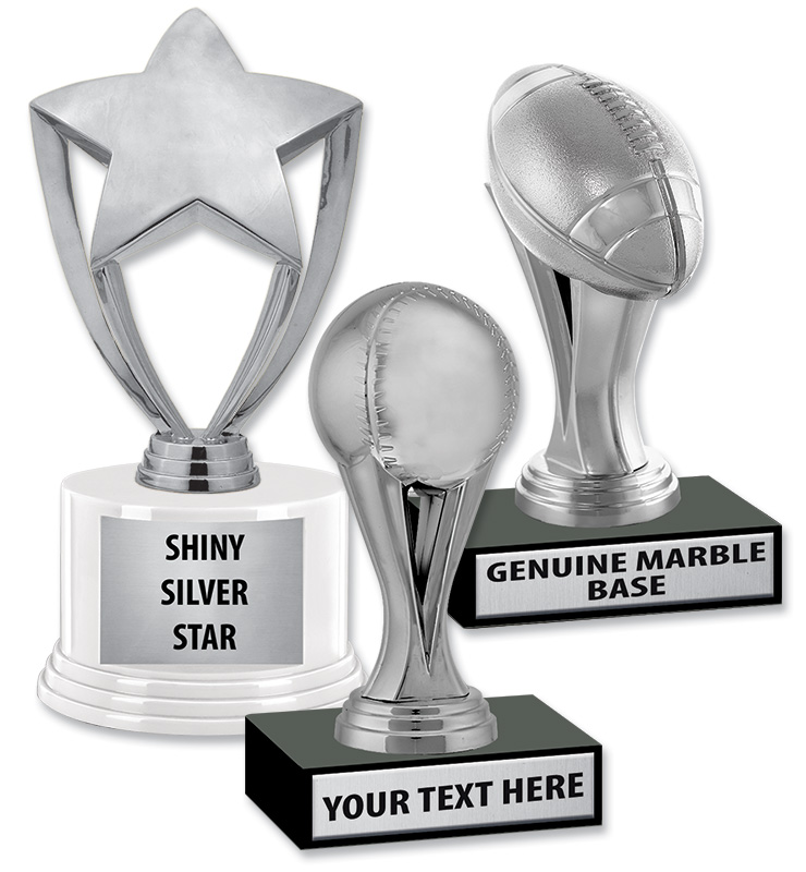 Participation Trophy With Silver Figures