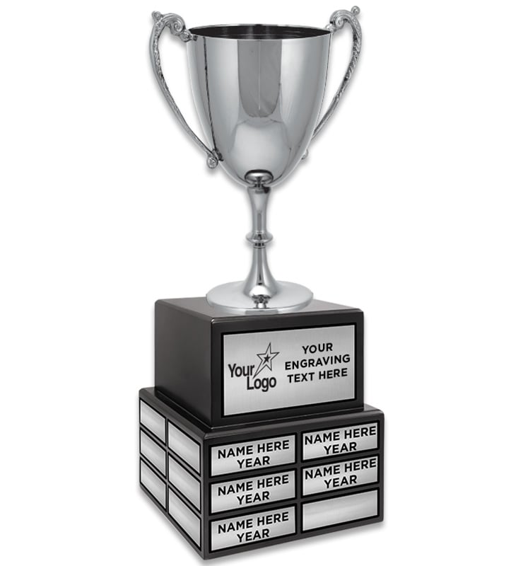 Silver Metal Virtue Cup Perpetual Trophy