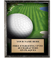 Golf Show Stopper Plaque