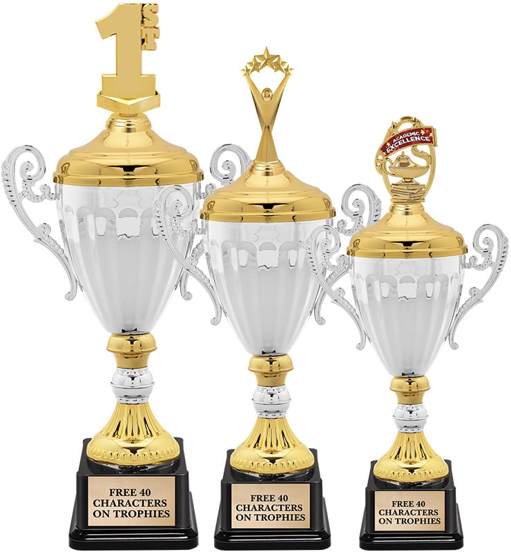 Accolade Metal Cup Trophies With Figure