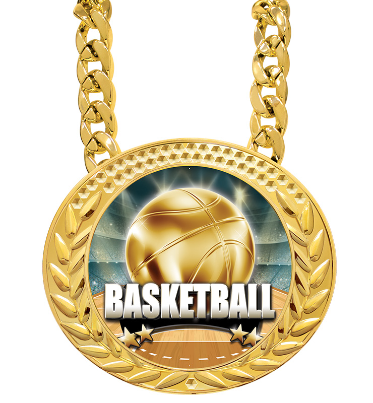 6" Famous Basketball Insert Medals