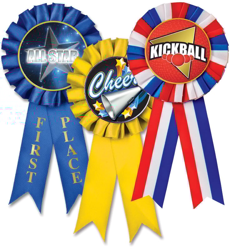 Color Insert Rosette Ribbons