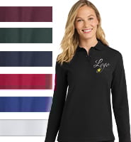 Women's Long Sleeve Silk Touch Polo