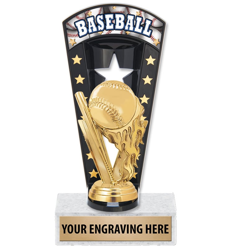 7 3/4" Baseball Banner Backdrop Trophies