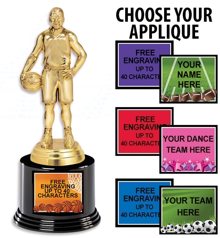 7" Color Deluxe Applique Participation Trophy