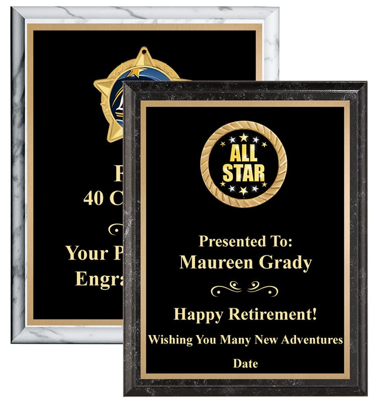 Vertical Full Plate Insert Plaques