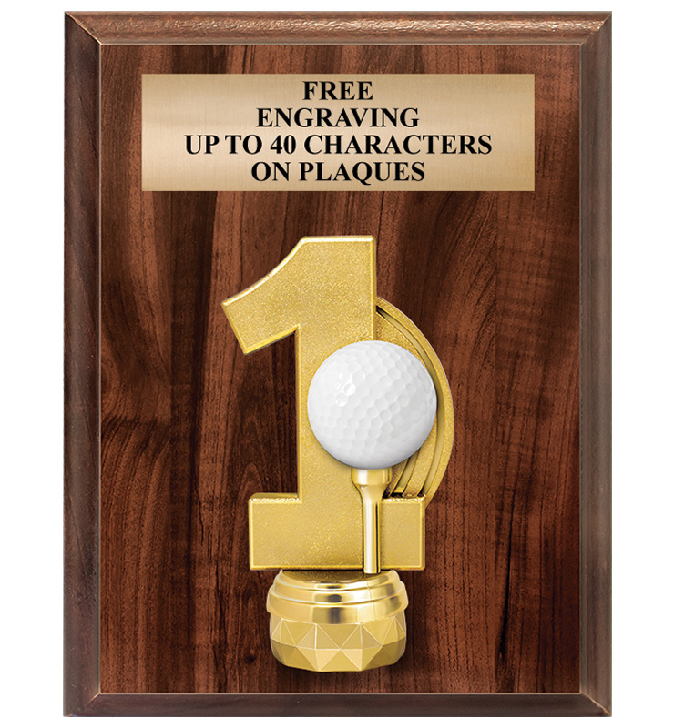 Hole In One Vertical Wood Plaque