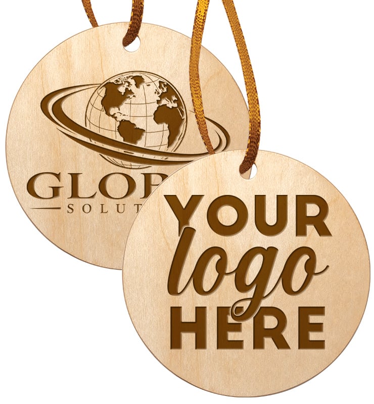 2 1/2" Custom Printz Engraved Wood Ornament&nbsp;
