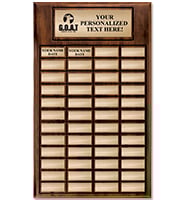 48 Plate Cherry Wood Perpetual Plaque